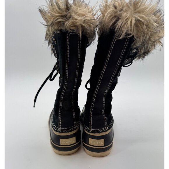 Sorel Joan Of Arctic Waterproof Winter Snow Boots Womens 7.5 Faux Fur Lined Blac - Picture 11 of 16